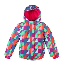 Новинка, детская юбка-брюки для девочек, один и двойной борт лыжный костюм теплая и ветронепроницаемая зимняя Теплая хлопковая куртка для детей, верхняя одежда для маленьких девочек