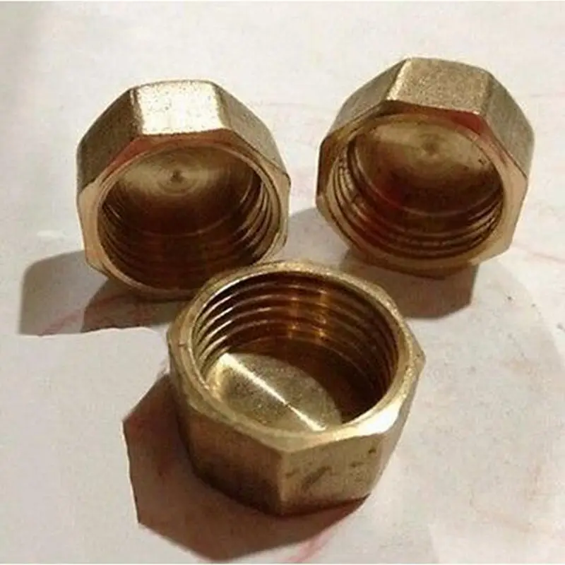 

1/4" BSP Female Thread Brass Pipe Countersunk Plug Hex Head Socket Tube Fittings End Cap