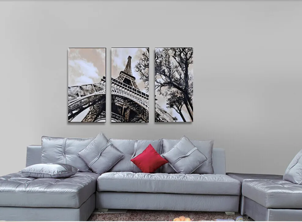 Современная картина с изображением Эйфелевой башни, Картина на холсте, настенные картины для гостиной, Куадрос, украшение, Париж, город, живопись, без рамки