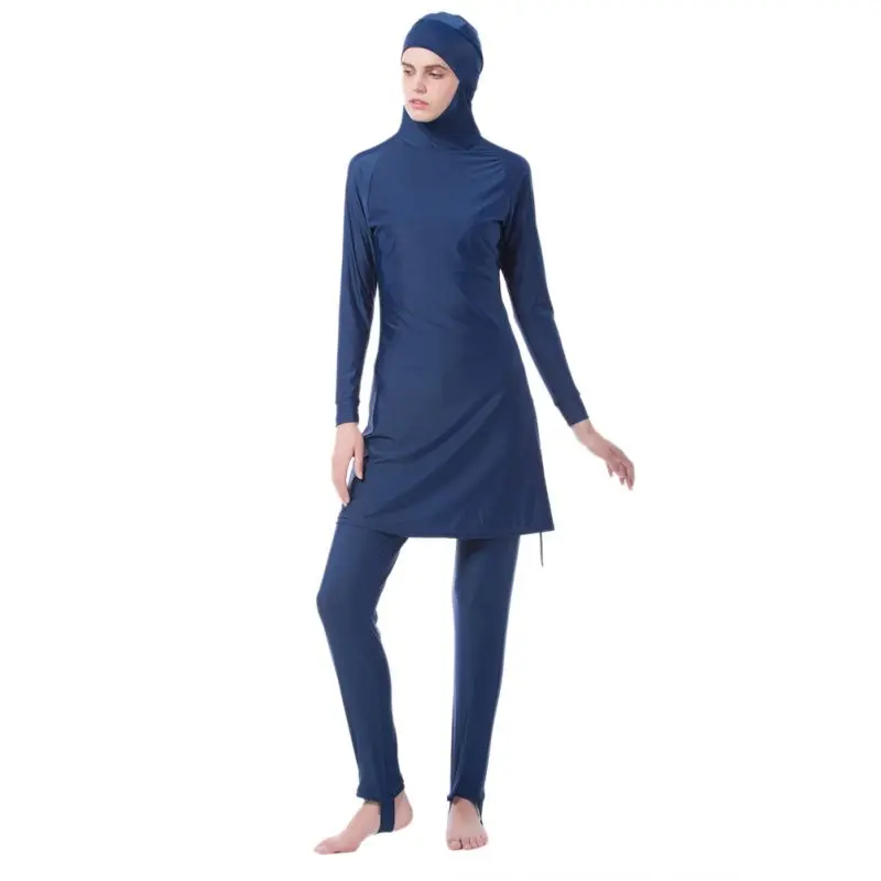 

Muslim Swimwear Female Women Split Quick-drying Conservative High Waist Swimwear Slim Casual Swimsuit