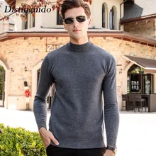 Distinguido Men’s Sweater 100% Wool Long Sleeves O-Neck Collar Autumn Winter Thick Smart Casual Man Sweater Pullovers MSW059