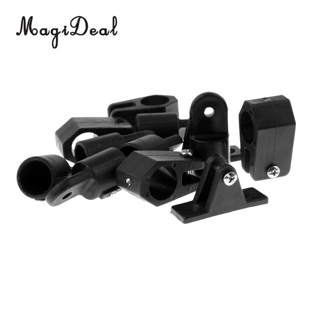 MagiDeal Universal 12Pcs/Set 22mm Boat Bimini Top Nylon Fittings Kits - Eye End+Jaw Slide+Hinge Replacement for Water Sport Acce