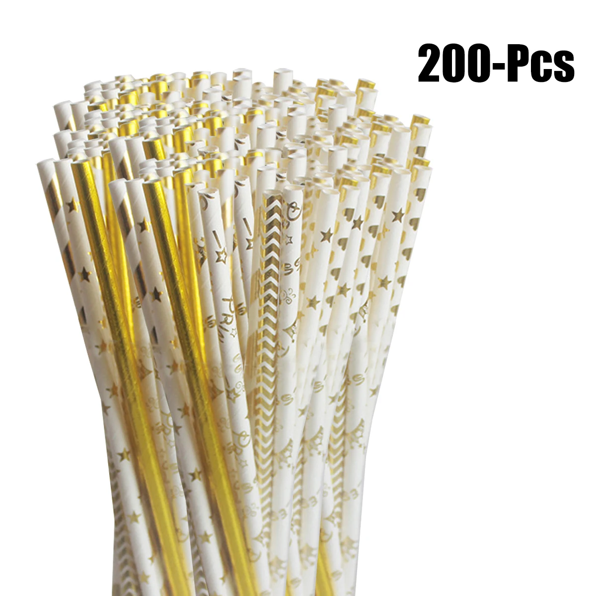 

175PCS/Set Drinking Straws Set Glittering Disposable Drinking Straws Party Straws For Party Decroations