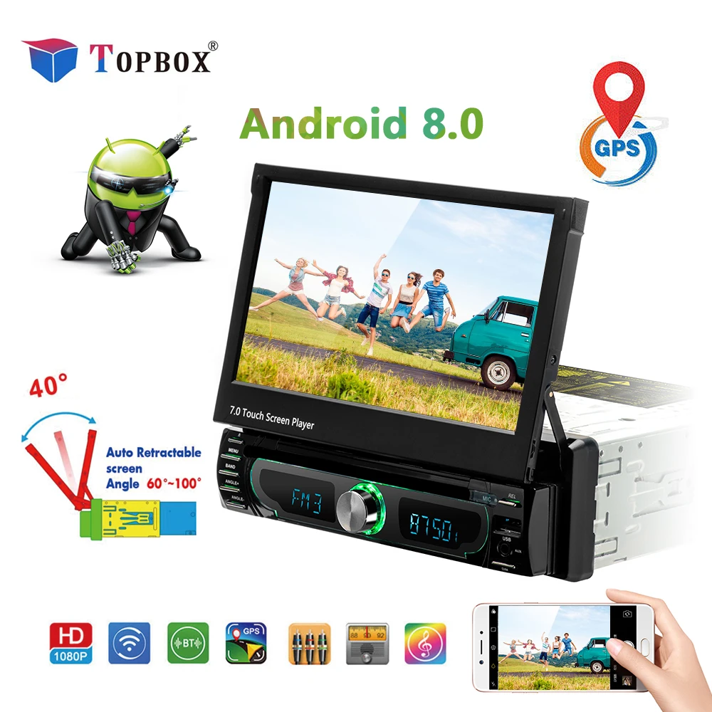 Topbox Autoradio Android font b Car b font Multimedia player wifi font b Car b font