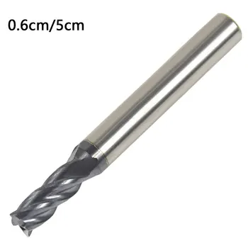 

Hot Sale 1pc 1/2/3/4/5/6mm Tungsten Steel End Mill Straight Shank 4 Flute Solid Carbide CNC Milling Cutter