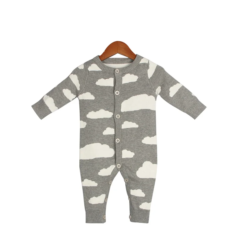 Crochet Baby Romper Rain Clouds Cartoon Romper For Boys Girls Cotton Warm Winter Jumpsuit Knitted One -Picece Baby Boys Clothing (7)