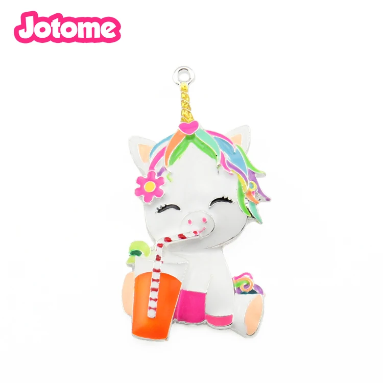 

20pcs/lot free shipping handmade cartoon cute unicorn enamel pendant charm for party/gift decoration