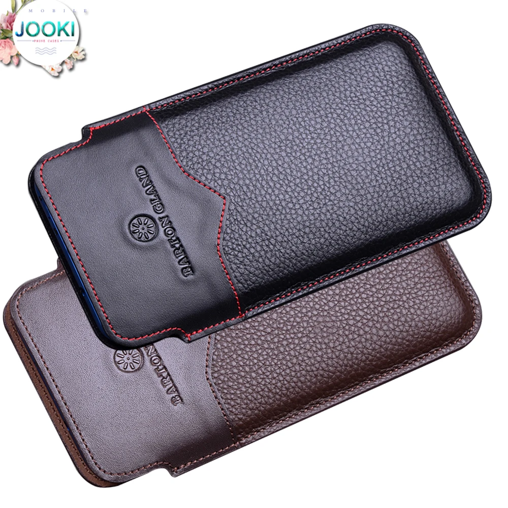 

S10 Universal Genuine Leather Wallet Case For Samsung Galaxy S10 Plus Pull Tab dermis Leather Sleeve Pouch Bags Phone Case