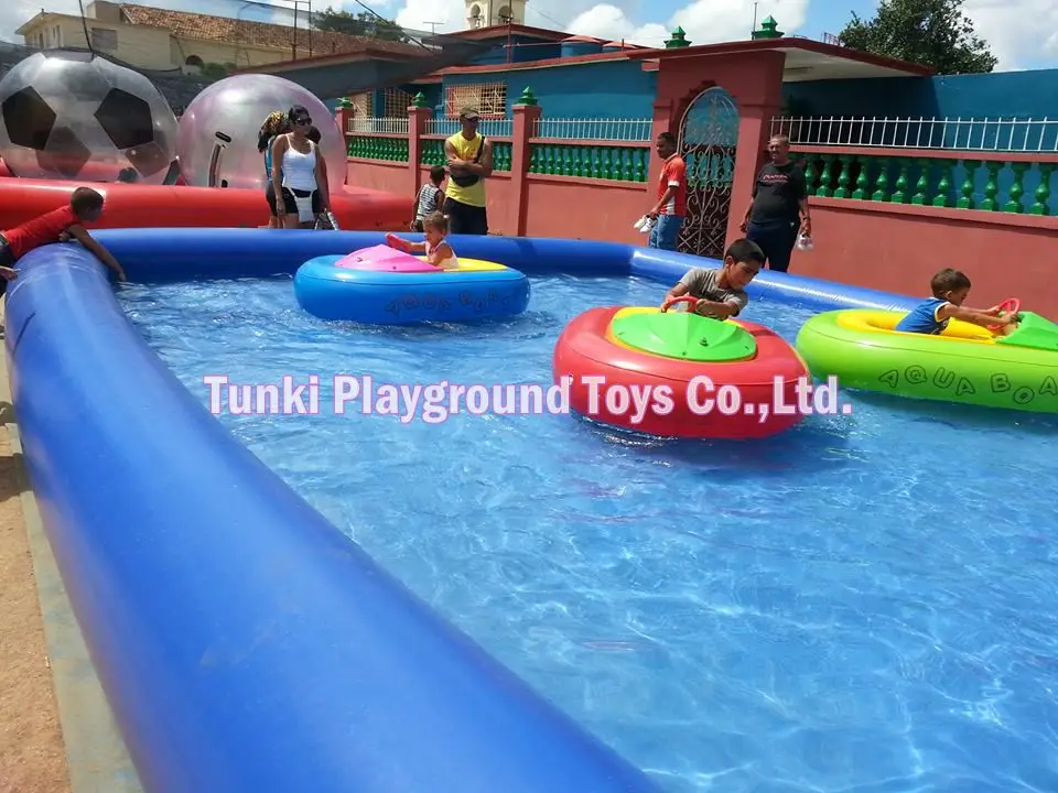 

colorful floating bumper boat