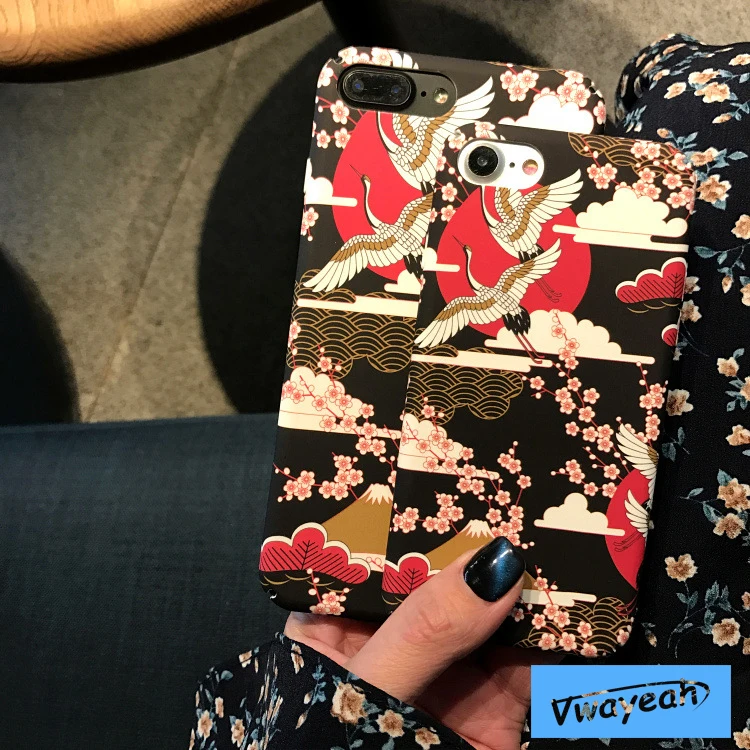 Red-crowned Crane Pink Sakura Case (14)