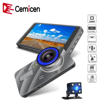 

Cemicen Full HD 1080P Car DVR 4.0 Inch IPS Screen Car Camera Dual Lens Dash Cam Video Recorder Night Vision G-sensor Registrator