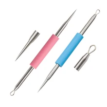 Игла для удаления акне 1 шт. инструмент для удаления акне и прыщей инструмент для удаления угрей инструмент для борьбы с комедонами инструмент для удаления прыщей из нержавеющей стали