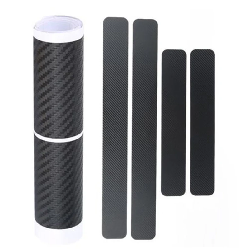 

4Pcs Universal Car Door Stickers Sill Scuff Anti Scratch Carbon Fiber Sticker Waterproof Car Protect Accessories