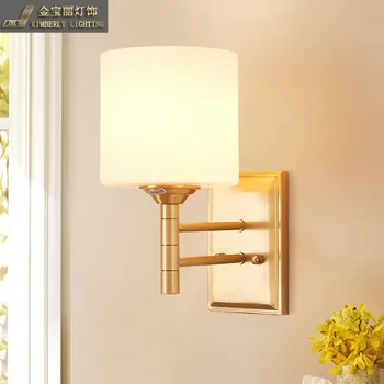 

TUDA 21x30cm Free Shipping Full Copper Wall Lamp Modern Minimalist Style Wall Lamp For Sitting Room Bedroom Wall Lamp Corridor