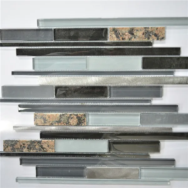Dark Gray Black And Leopard Interlocking Metal Gl Marble Mosaic Dark Gray Black And Leopard Interlocking Metal Gl Marble Mosaic Tile Kitchen Backsplash Bathroom Wall Stg0158