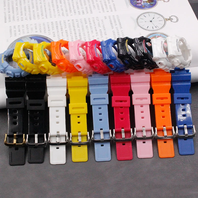 Резиновый полимерный ремешок для мужчин пряжка с язычком CASIO BABY G BA 110 111 112 120