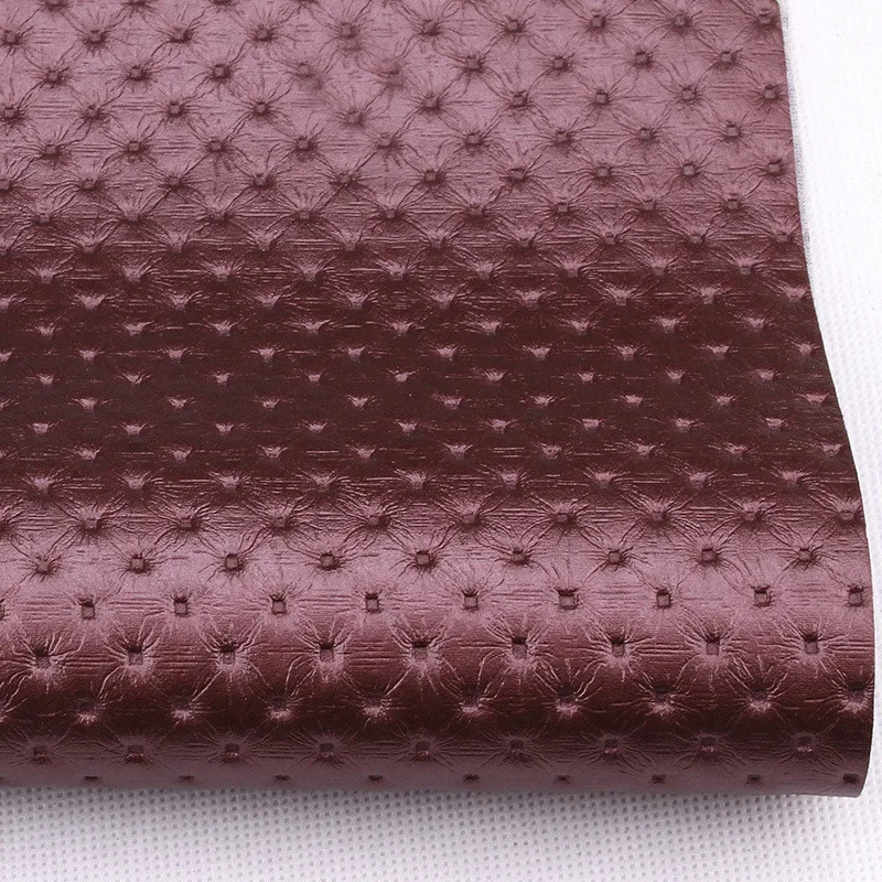 Lychee Life A4 Embossed Dot PU Leather Fabric High Quality Synthetic Leather DIY Sewing Material for Handmade Crafts