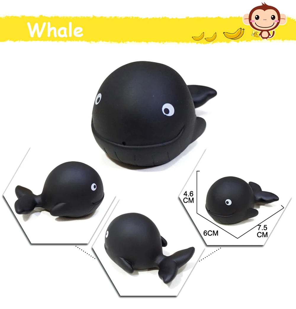 6 шт./компл. морские животные детские игрушки для ванной Squeeze звук мягкие резиновые детские игрушки для ванной воды спрей Осьминог