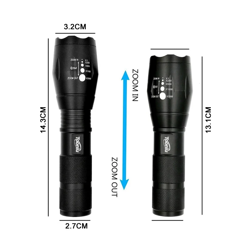 Большая Акция Ultra Bright CREE xm-l T6 светодиодный фонарик 5 режимов 4000 люмен Масштабируемые светодиодный фонарик 18650 Батарея+ Зарядное устройство+ клип