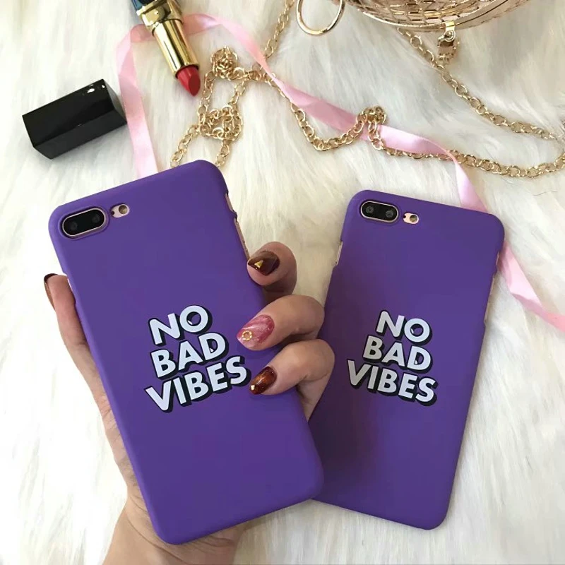 

Good Day No Bad Vibes Cases For Iphone6 6 S X XS Cover Hard capinha para Plastic Phone Cases For Iphone 7Plus 7 8Plus 8 Case