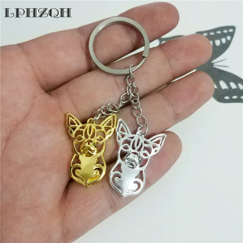 LPHZQH Модный милый брелок для ключей чихуахуа собака женский подвеска аксессуар