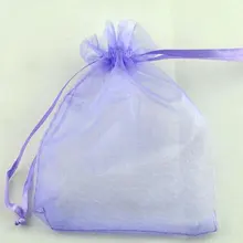 500 шт/партия фиолетовый Органза Свадебный подарок сумки и мешки 9x7 см