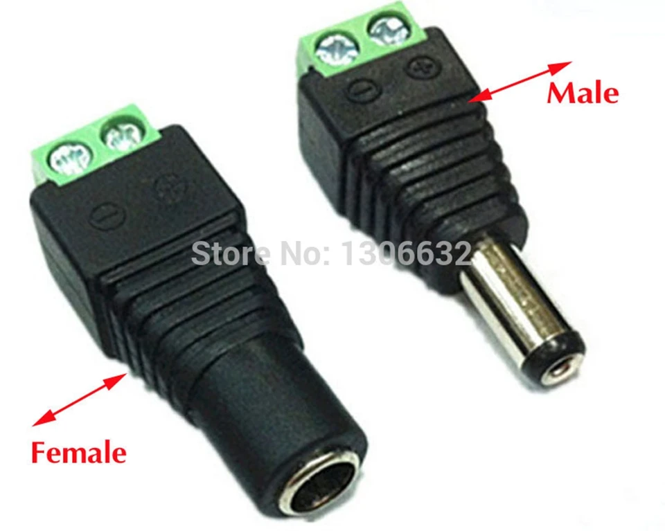 10x 2.5 mm montage châssis connecteur dc power socket