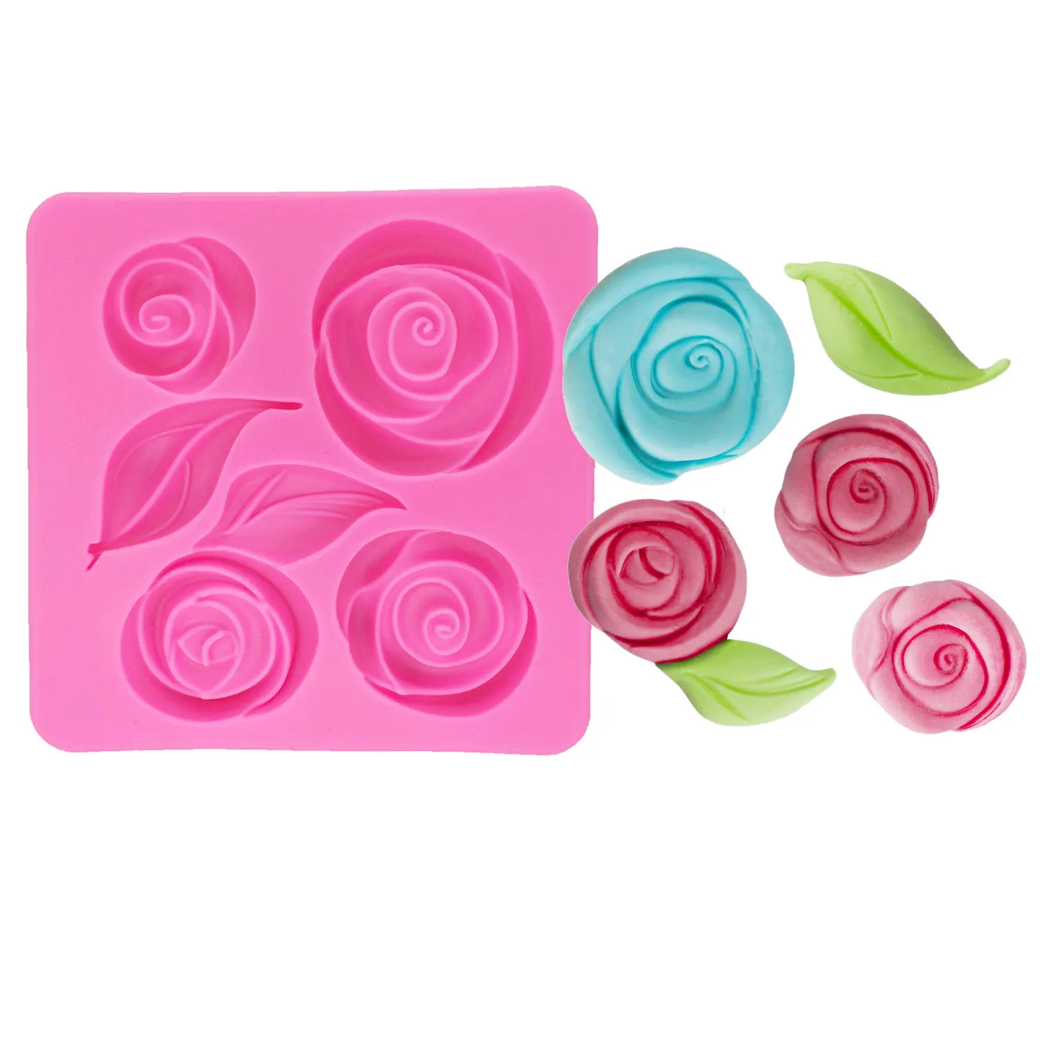 Buy Rose Flower silicone mold fondant mold cake