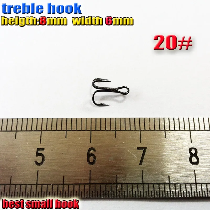 

2018 new strong and sharp the best small treble hook size 20# high carbon steel quantity:50pcs/lot