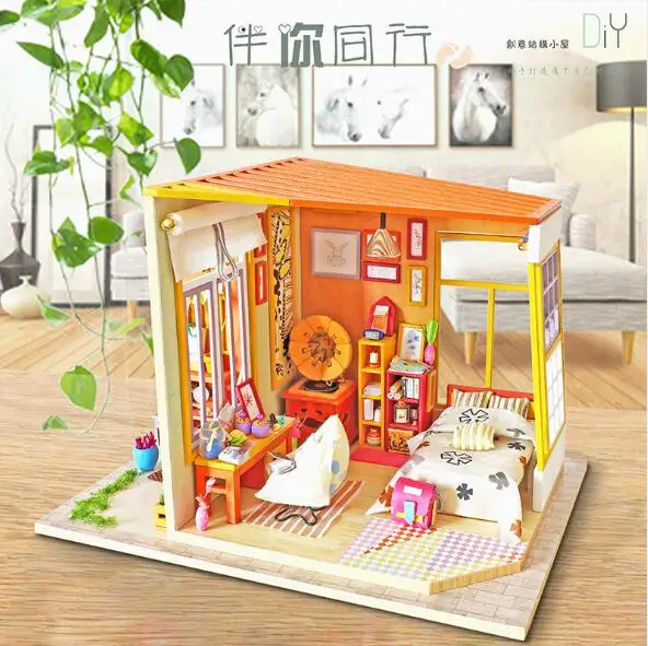 New arrive DIY Doll House Wooden Doll Houses Miniature Dollhouse Furniture Kit with LED Toys for children birthday Gift New arrive DIY Doll House Wooden Doll Houses Miniature Dollhouse Furniture Kit with LED Toys for children birthday Gift