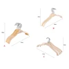 32cm/38cm/42cm Adult Children Non-slip Non-marking Hanger Log Color Varnish Bright Wood Hanger Home Supplies Dropshipping 5