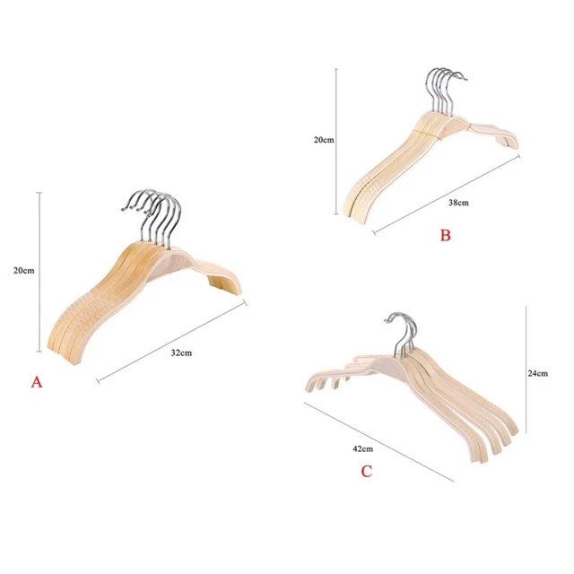 32Cm/38 Cm/42 Cm Felnőtt Gyermekek Nem Csúszás Nélküli, Jelölt Akasztók Fatörzs Színes Lakk-Fogas Házak Otthoni Kellékei - Image 5