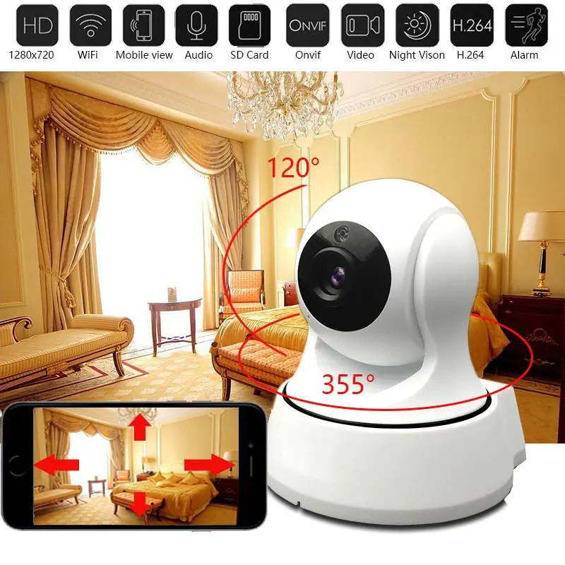IP камера Wi-Fi 720P Smart IR-Cut наклон ночного видения P2P домашний магазин монитор наблюдения Onvif сеть CCTV камера безопасности