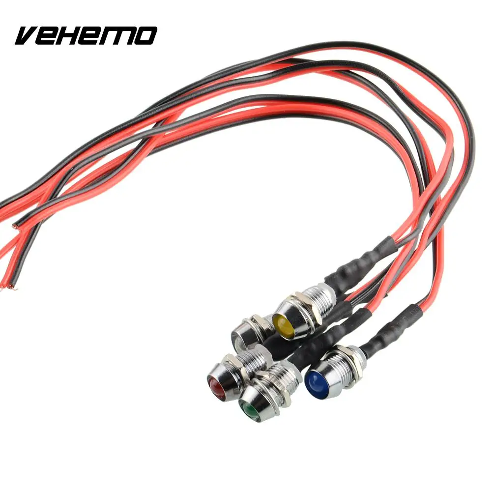 

Vehemo Cool 5x LED Indicator Light Lamp Pilot Dash Directional For Car cars Vehicle color Red Yellow White Car Accessories