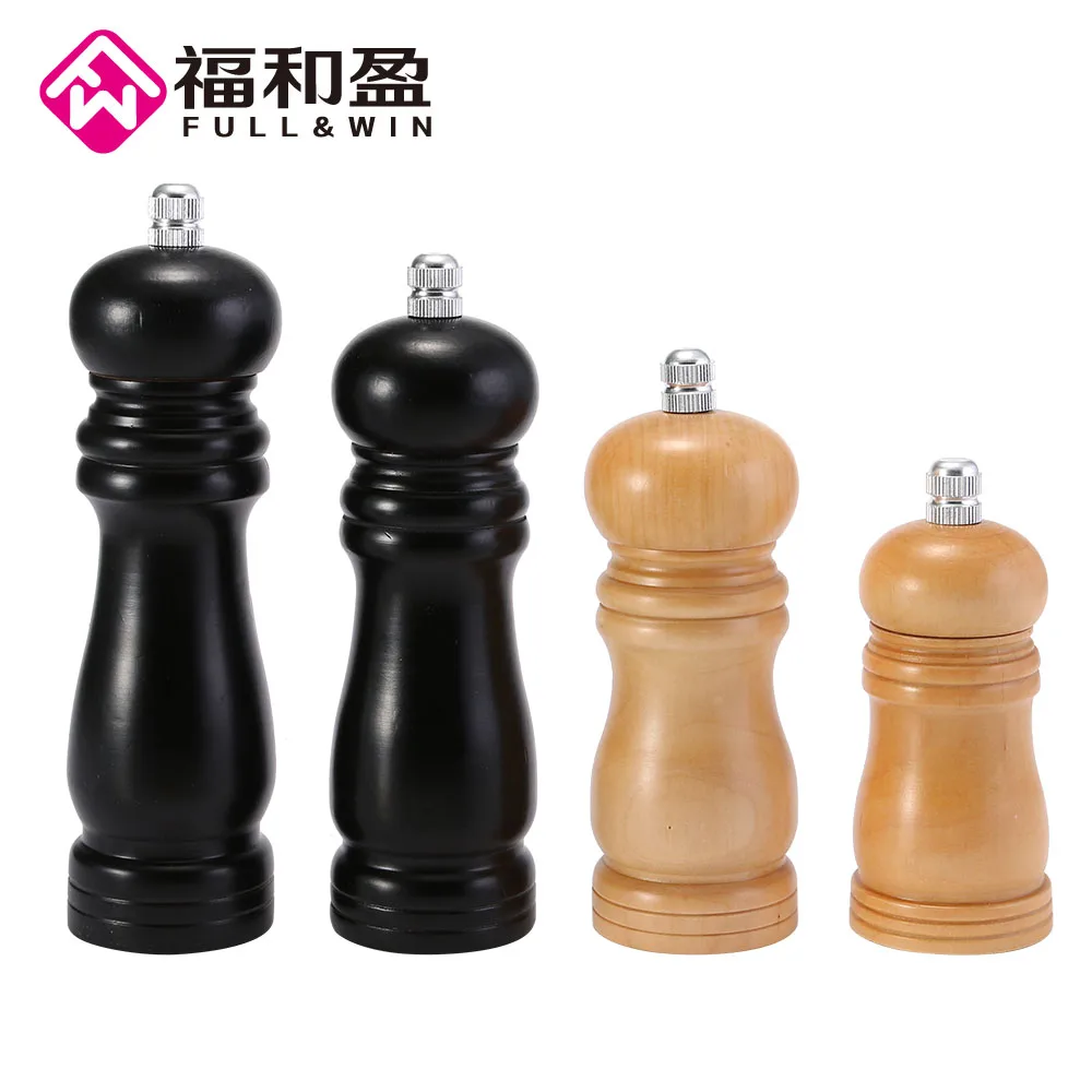 1Pcs Seasoning Pot Wooden Pepper Grinder Salt and Pepper Shaker Kitchen Cooking Spice Salt Sugar Mill Seasoning Tools