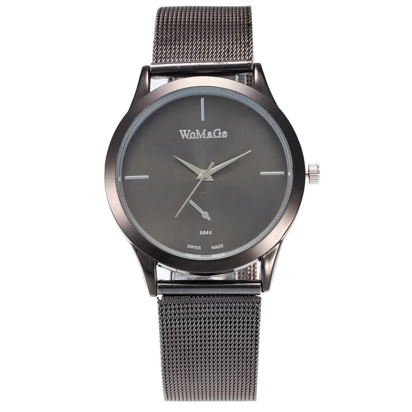 Fashion Women's Watches Simple Stainless Steel Mesh Strap Quartz Watch Rose Gold Wrist Watch Clock relogio feminino Y09 (3)