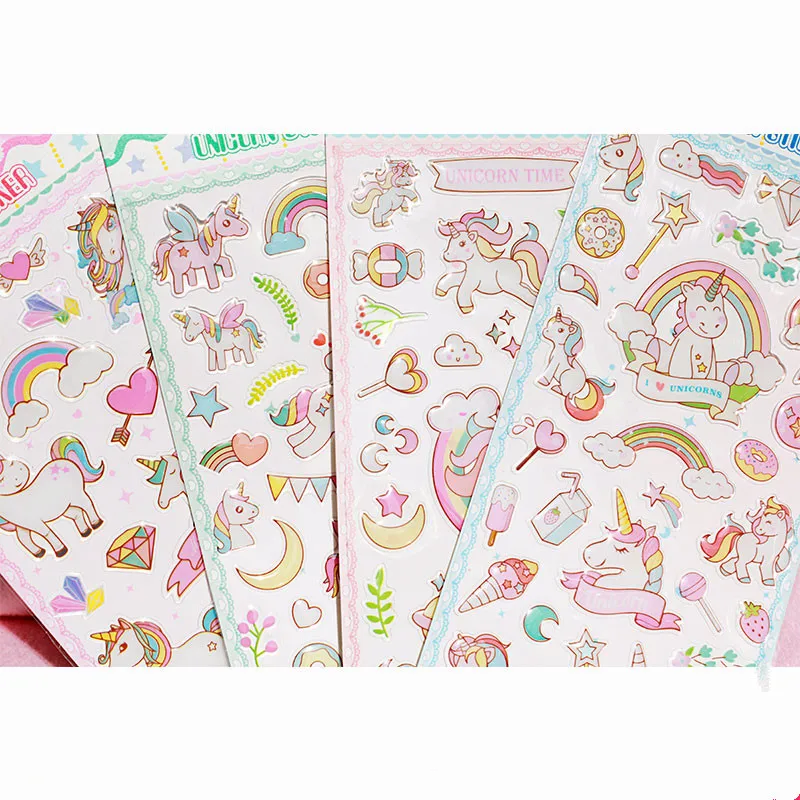 

1 pcs Colorful Cute Unicorn Horse Kawaii Phones DIY Stickers Diary Planner Journal Note Diary Paper Scrapbooking Albums