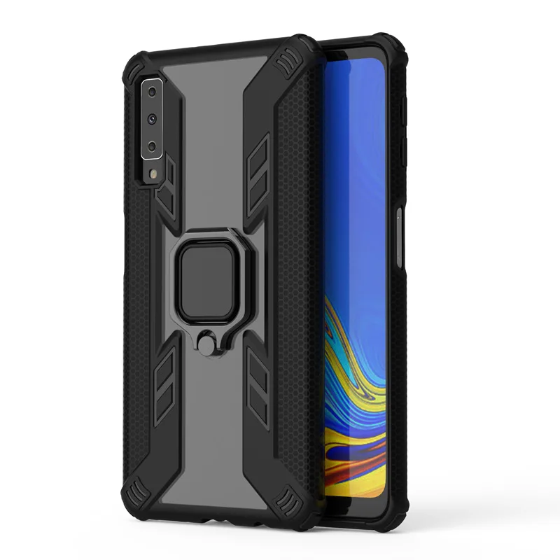 

NEW Armor Holder Case for Samsung Galaxy A50 A30 M10 M20 M30 A7 A9 2018 Case Shockproof Metal Ring Cover for Samsung A50 Funda