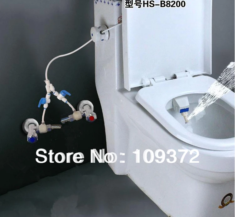 Freies Verschiffen Wc Bidet Kombination Blau und Weiß Hygenic Bio Bidet Dusche, Neue Artikel zum