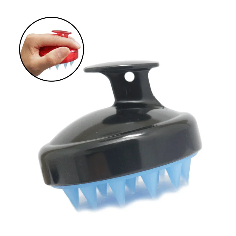 

SILISCRUB Silicone Shampoo Scalp Brush Massage Brush for Shower Body Washing Hair Bathing Spa Facial Cleaning Brush Comb
