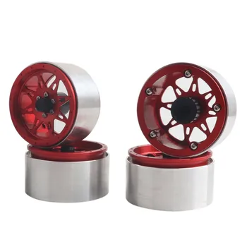 

4 Pieces 2.2 Inches Metal Wheels Hub Rim For Axial 1/10 Remote Control Crawler Car