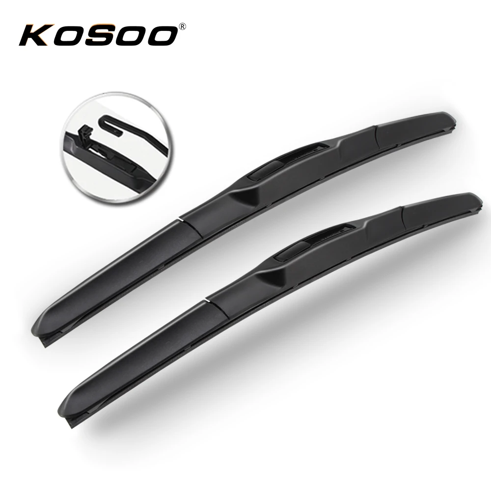 KOSOO Universal Car Wiper Balde Natural Rubber HD Clean Car Wiper Soft
