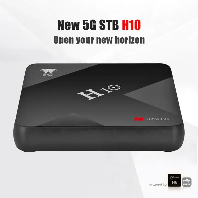 

H10 Smart TV Box Android 9.0 TV Box 4GB Ram 32G 64G Rom 6K USB3.0 Allwinner H6 Cortexa53 Set Top Box Support 5G Network