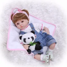 NPK 18inch 43cm realistic lifelike reborn baby doll bebes reborn doll playing toys for kids Christmas Gift soft silicone dolls