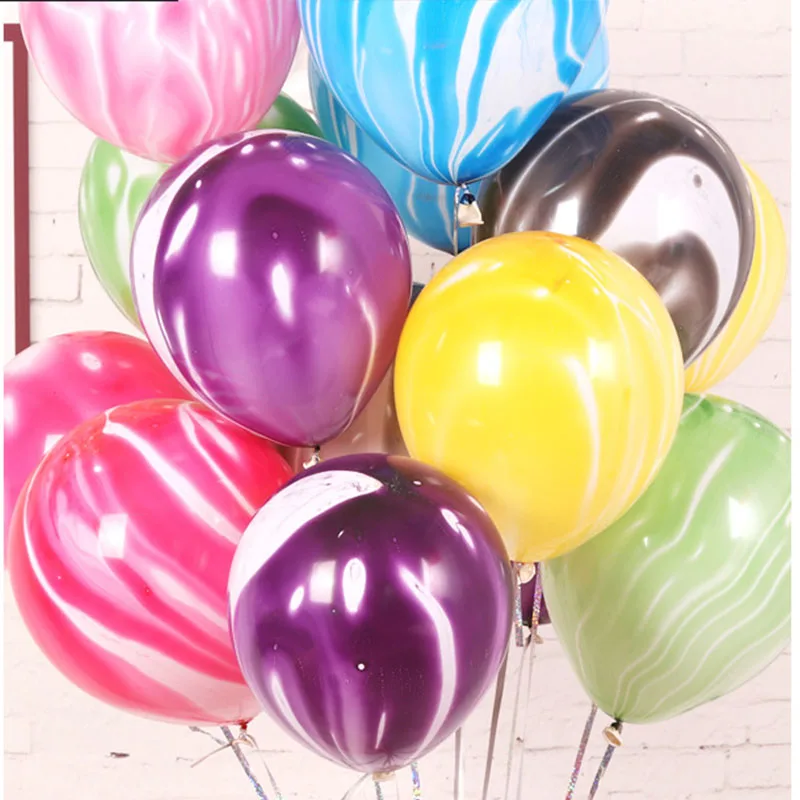 

30 50 100Pcs Marble Balloons 100 Pcs Thick Latex Colorful Baloon Birthday Deco Wedding Decorations Agate Globos Wholesale S2XN