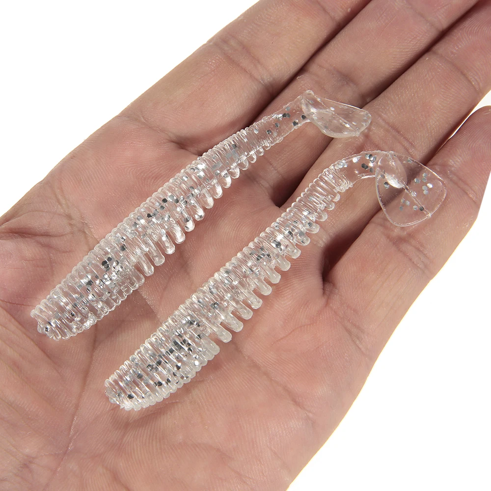 Lixada 10 шт. 8 5 см 3D искусственная приманка из ПВХ Полупрозрачная Т образной