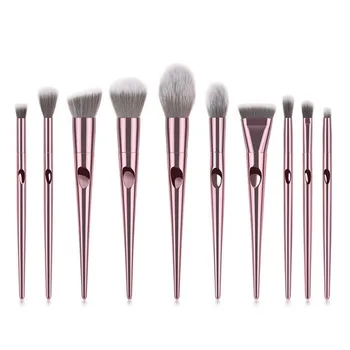 

10Pcs Makeup Brushes Tool Set Rose Golden Cosmetic Powder Eye Shadow Foundation Blush Blending Beauty Make Up Brush Maquiagem