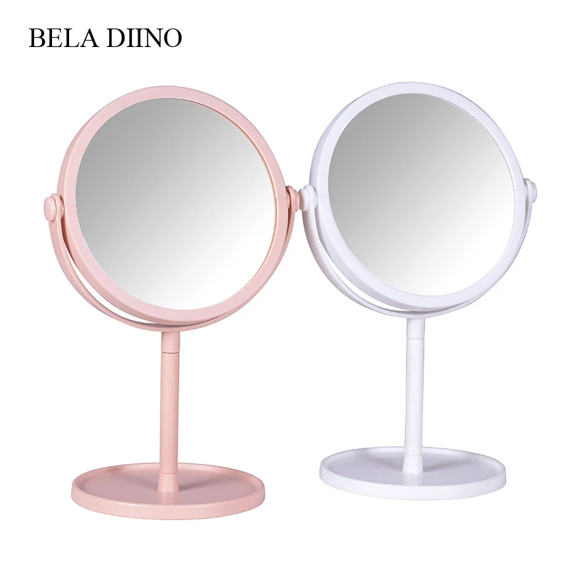 

1x 3x Magnifying Double Sided Round Plastic Makeup Mirror Table Standing Desktop Vanity Cosmetic Beauty Mirror Small Large Size