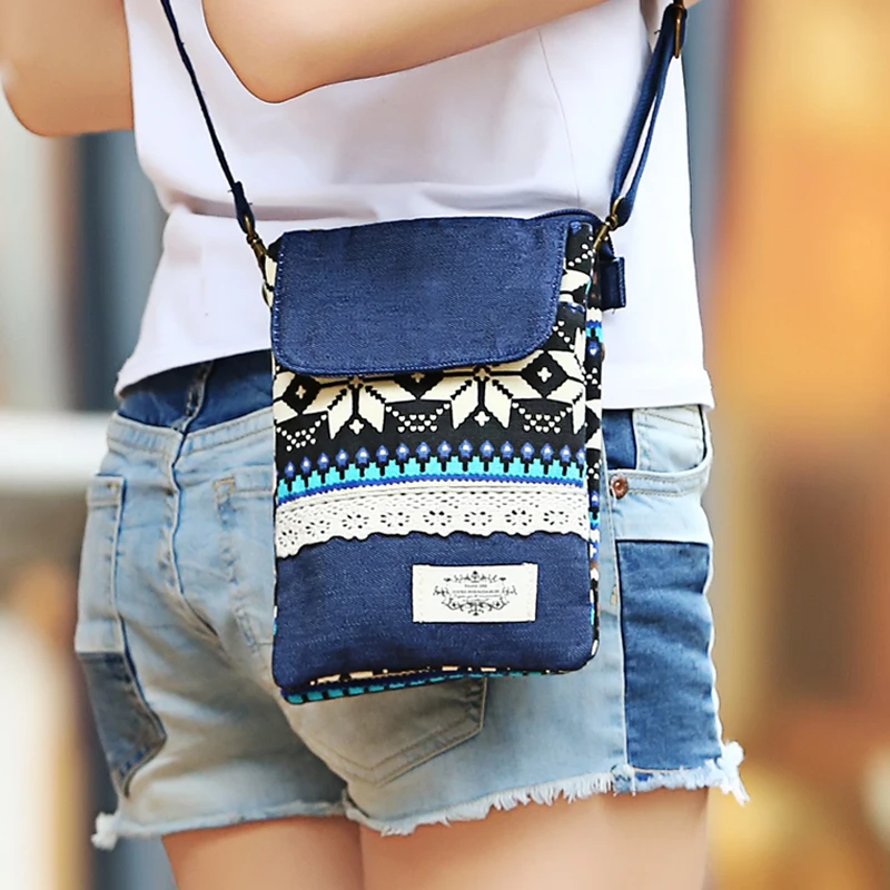 

2018 Women Purse Clutch Flower Printed bag 5.5 4.7 inch Phone Bag Girls Cute Shoulder Bag Pouch Girls Multi Pocket Organizer Bag