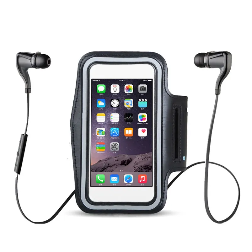 Черный водонепроницаемый нарукавник для занятий спортом в тренажерном зале для Iphone 11 Pro Max Xs Max XR X 8 4S 5S 5c 6 6s 7 7s Plus чехол для телефона